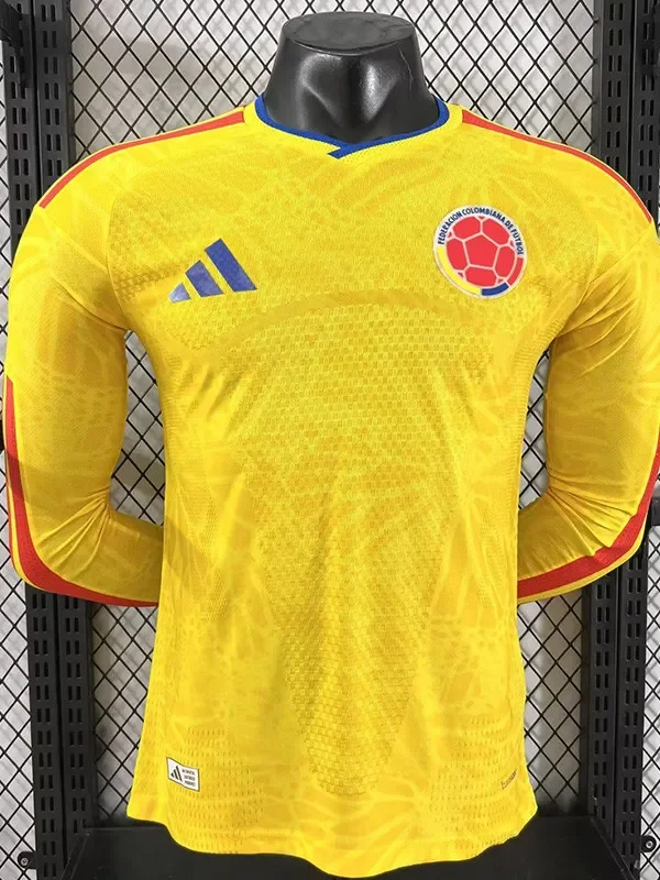 2026-27 Colombia Home Long Sleeve Player Version Soccer Jersey (长袖球员)