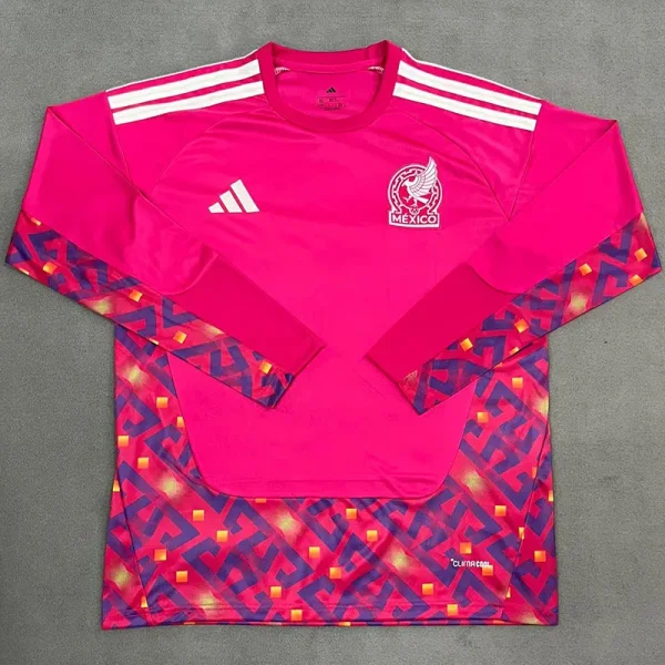 2026-27 Mexico Pink Red Goalkeeper Long Sleeve Soccer Jersey (长袖)