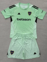 25-26 Boca Juniors Green GoalKeeper Kids Soccer Jersey
