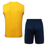 25-26 Boca Juniors Yellow Tank top and shorts suit #D25214