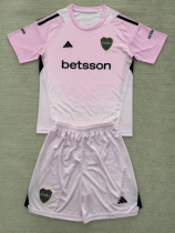 2025-26 Boca Juniors Pink GoalKeeper Kids Soccer Jersey
