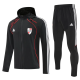 2025-26 River Plate Black Hoodie Jacket Tracksuit