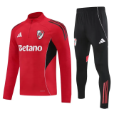 25-26 River Plate Red Half Pull Tracksuit (半拉链)