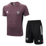 2025-26 Man Utd Grey purple Training Short Suit #D25126