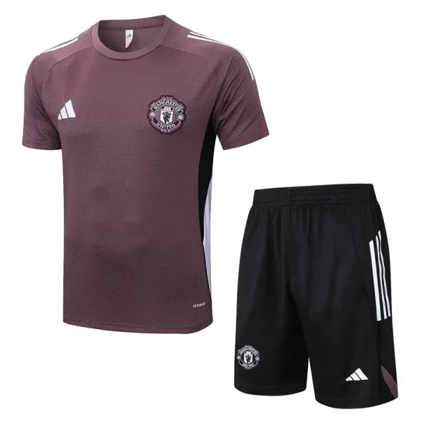 2025-26 Man Utd Grey purple Training Short Suit #D25126