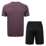 2025-26 Man Utd Grey purple Training Short Suit #D25126