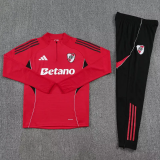25-26 River Plate Red Half Pull Tracksuit (半拉链)