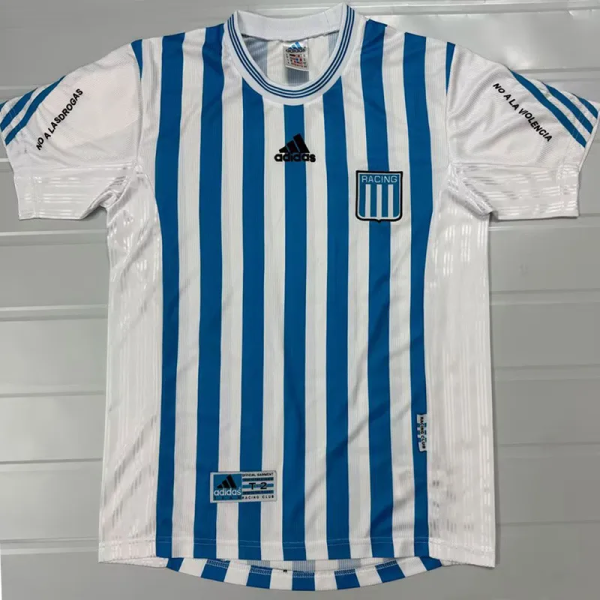 1999-2000 Racing Club Home Retro Soccer Jersey