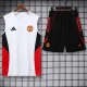 2025-26 Man Utd White Tank top and shorts suit
