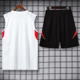 2025-26 Man Utd White Tank top and shorts suit