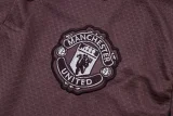 2025-26 Man Utd Grey purple Polo Tracksuit