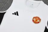 2025-26 Man Utd White Tank top and shorts suit