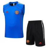 2025-26 Man Utd Fancy blue Tank top and shorts suit #D25170