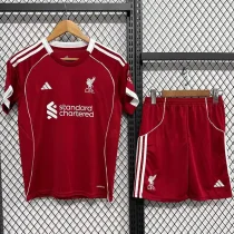 25-26 Liverpool Home Kids Soccer Jersey