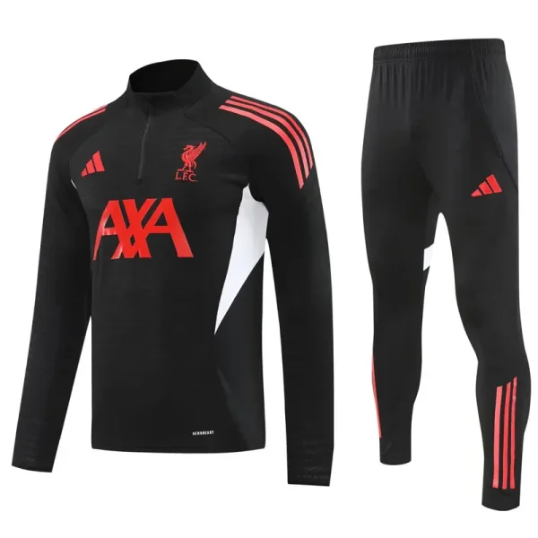 2025-26  Liverpool Black Half Pull Tracksuit (半拉链)