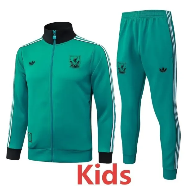 2025-26 Liverpool Green Kids Jacket Tracksuit #E25200(童装)
