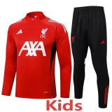 2025-26  Liverpool Red Kids Half Pull Tracksuit #E2534(童装)(半拉链)