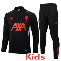 2025-26  Liverpool Black Kids Half Pull Tracksuit #E2535(童装)(半拉链)