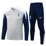 2025-26 Tottenham Hotspur Light gray Half Pull Tracksuit #B25117(半拉链)