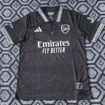 2025-26 Arsenal Black Polo Short Sleeve