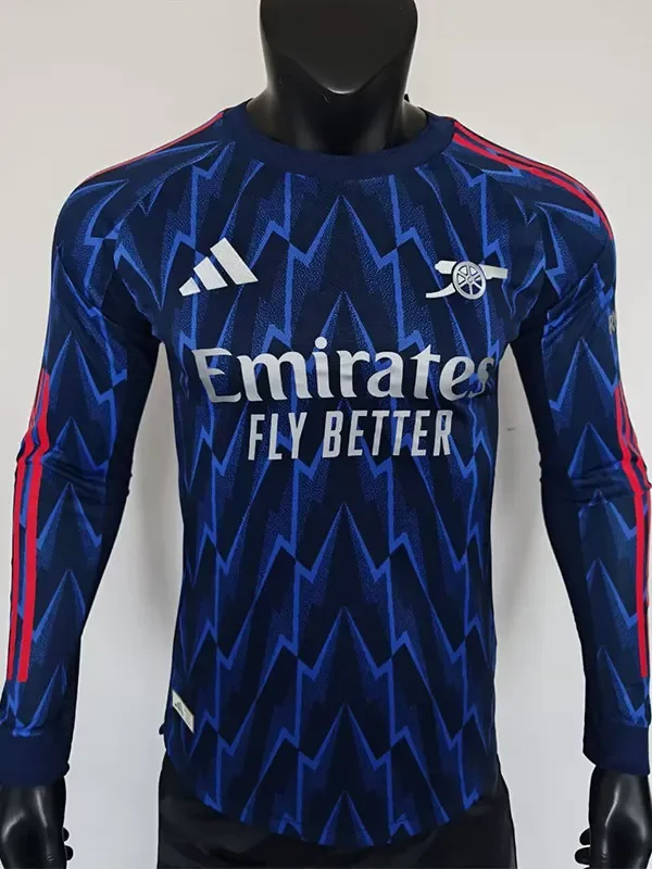 2025-26 Arsenal Away Long Sleeve Player Version Soccer Jersey (长袖球员)