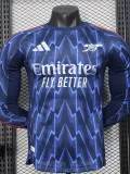 2025-26 Arsenal Away Long Sleeve Player Version Soccer Jersey (长袖球员)