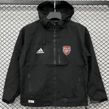 25-26 Arsenal  Black Outdoor Jackets #Y014冲锋衣
