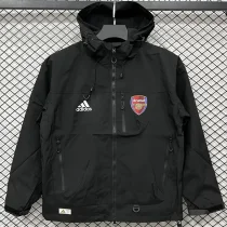 25-26 Arsenal  Black Outdoor Jackets #Y014冲锋衣