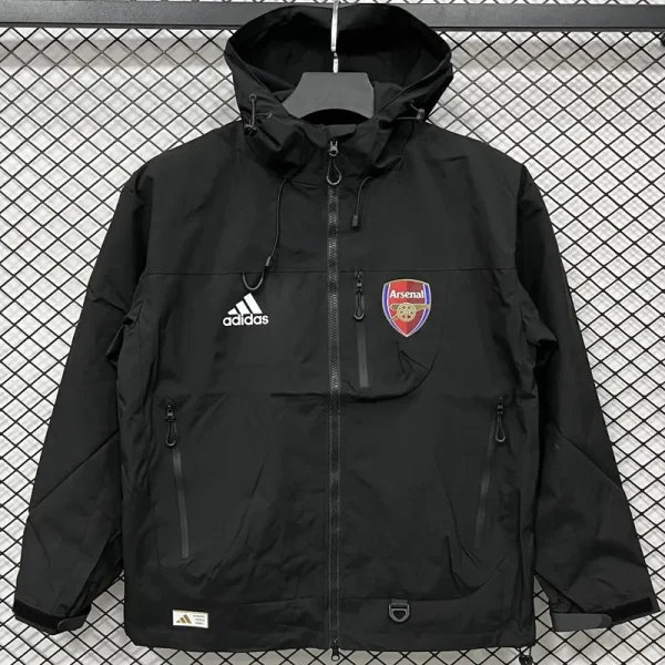 25-26 Arsenal  Black Outdoor Jackets #Y014冲锋衣