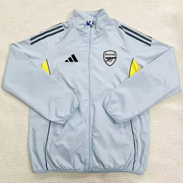 25-26 Arsenal Light gray Windbreaker (黑边)