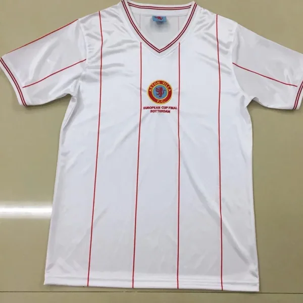 1982 Aston Villa White Retro Soccer Jersey