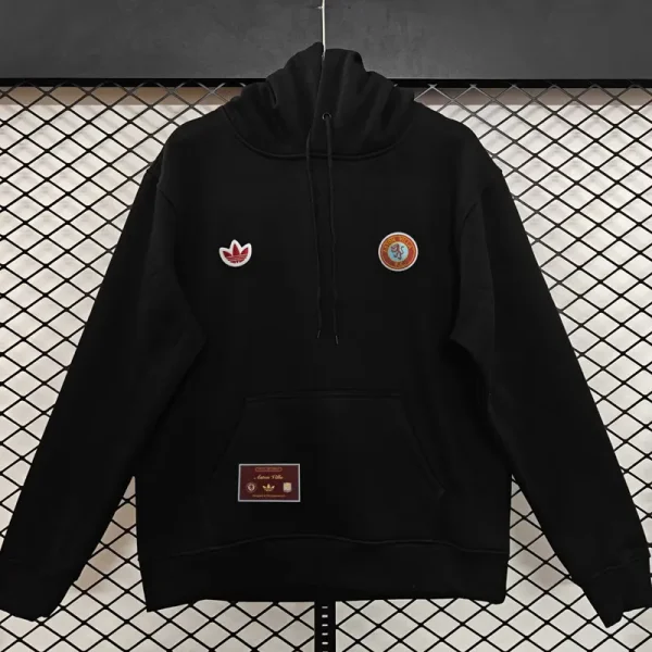 2025-26 Aston Villa Black Hoody 黑色(加绒)