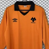 1980-1981 Wolves Home Long Sleeve Retro Soccer Jersey (长袖)