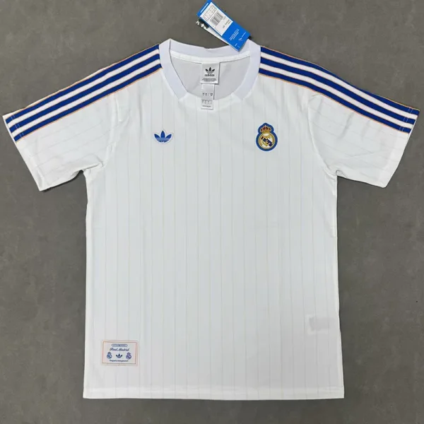 2025-26 Real Madrid  White Casual Edition Fans Training Shirts