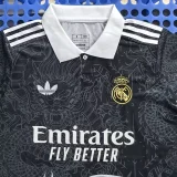 2025-26 Real Madrid  Black Polo Short Sleeve
