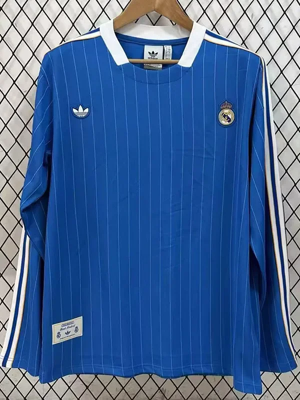 2025-26 Real Madrid Blue Casual Edition Long Sleeve Training (长袖)
