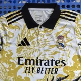 2025-26 Real Madrid Yellow White Polo Short Sleeve