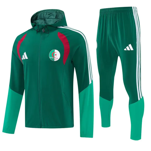 2026-27 Algeria Green Hoodie Jacket Tracksuit