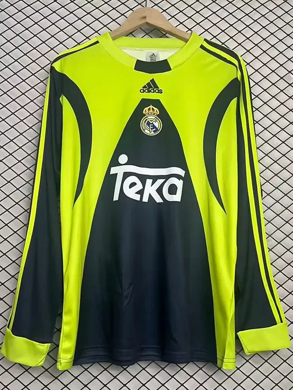 2020-2021 Real Madrid Goalkeeper Long Sleeve Retro Soccer Jersey (长袖)