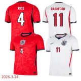 2026-27 England Away Long Sleeve Player Version Soccer Jersey (长袖球员)
