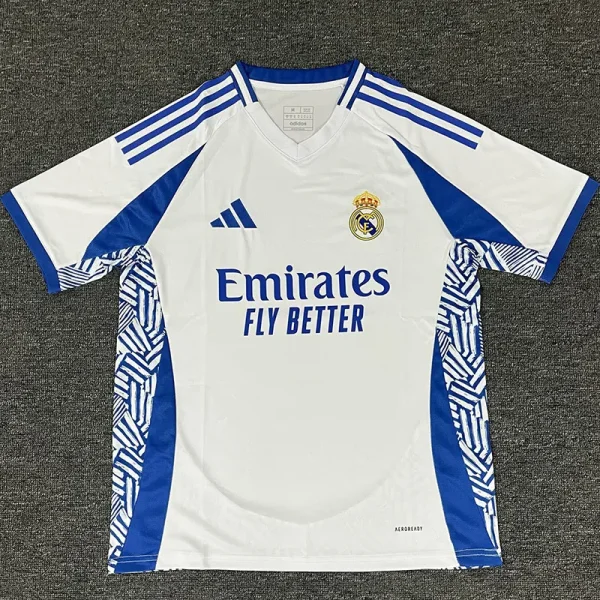 2025-26 Real Madrid Blue White Fans Training Shirts
