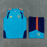 2026-27 Spain Lake blue Tank top and shorts suit