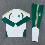 2026-27 Italy White Half Pull Tracksuit (半拉链)