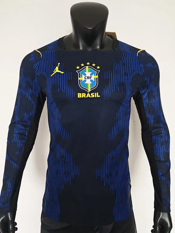 2026-27 Brazil Away Long Sleeve Player Version Soccer Jersey (长袖球员)