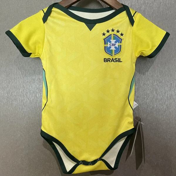 2026-27 Brazil Home Baby Infant Crawl Suit