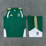 2026-27 Italy Green Tank top and shorts suit