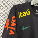 2025-26 Brazil Black Polo Short Sleeve