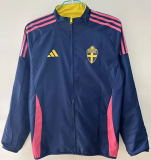 2025-26 Sweden Yellow & Royal blue Double Sided Windbreaker (双面风衣)