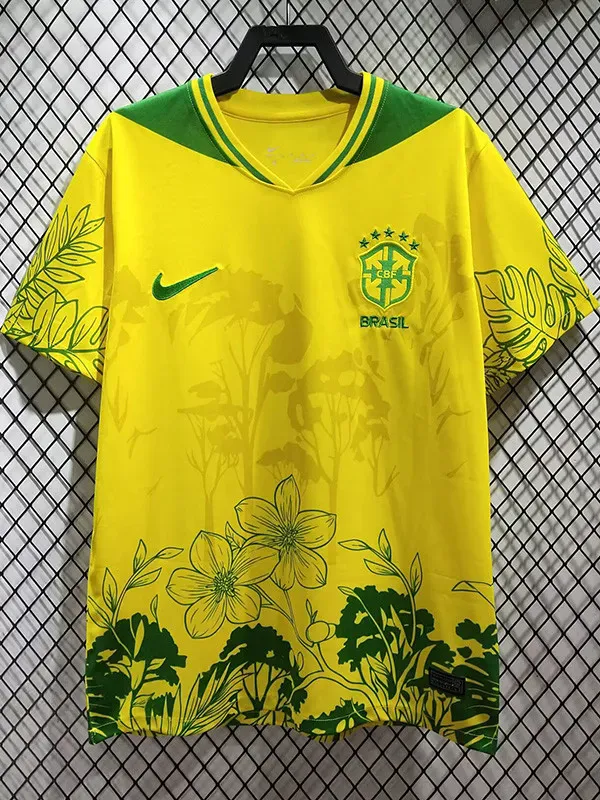 2026-27 Brazil Yellow Special Edition Training shirts 花图