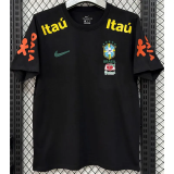 2025-26 Brazil Black Polo Short Sleeve